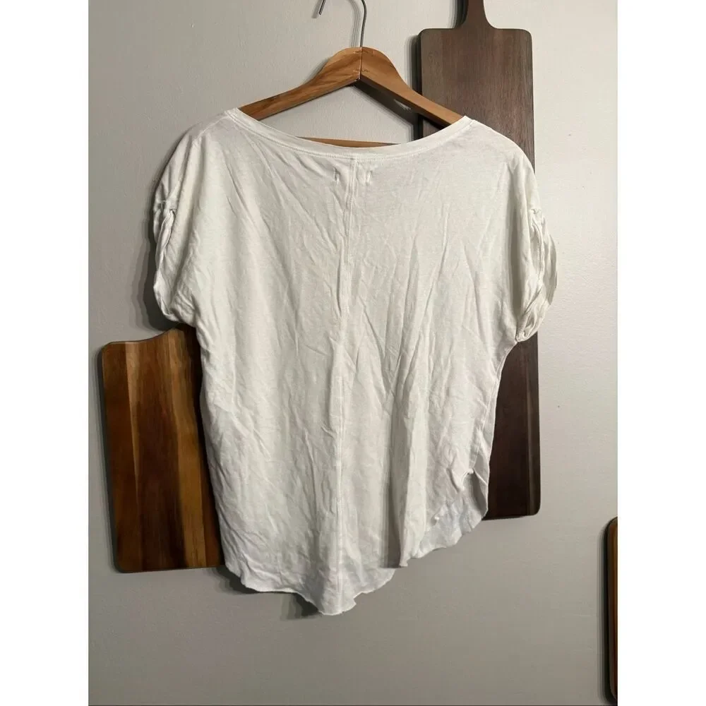 Hollister cotton white t-shirt high low hem size Small - Picture 2 of 5